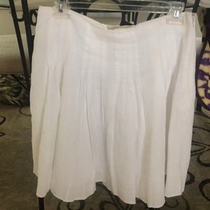 Loft White Linen Skirt